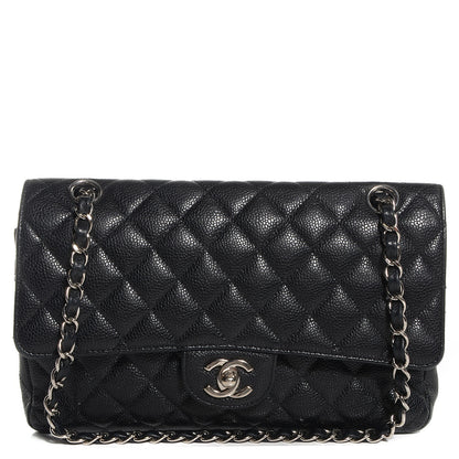 Chanel Caviar Quilted Medium Double Flap Black 1 of 9