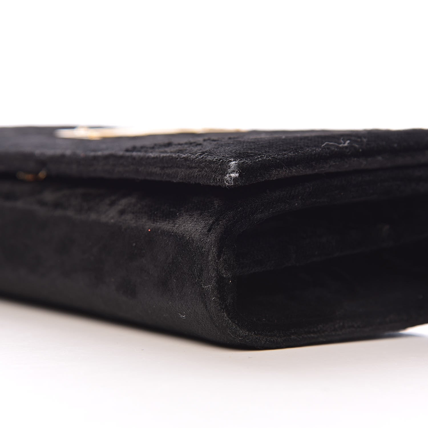 Saint Laurent Velvet Monogram Chain Wallet Black 10 of 11