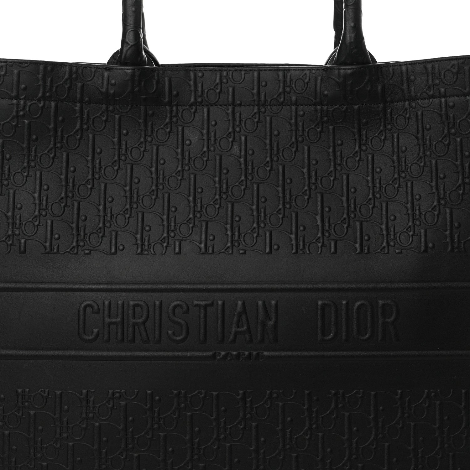 Christian Dior Oblique Calfskin Embossed Large Book Tote Black 8 of 16