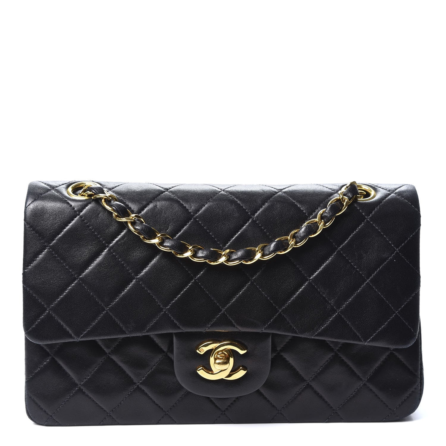 Chanel Lambskin Quilted Small Double Flap Black 1 of 11