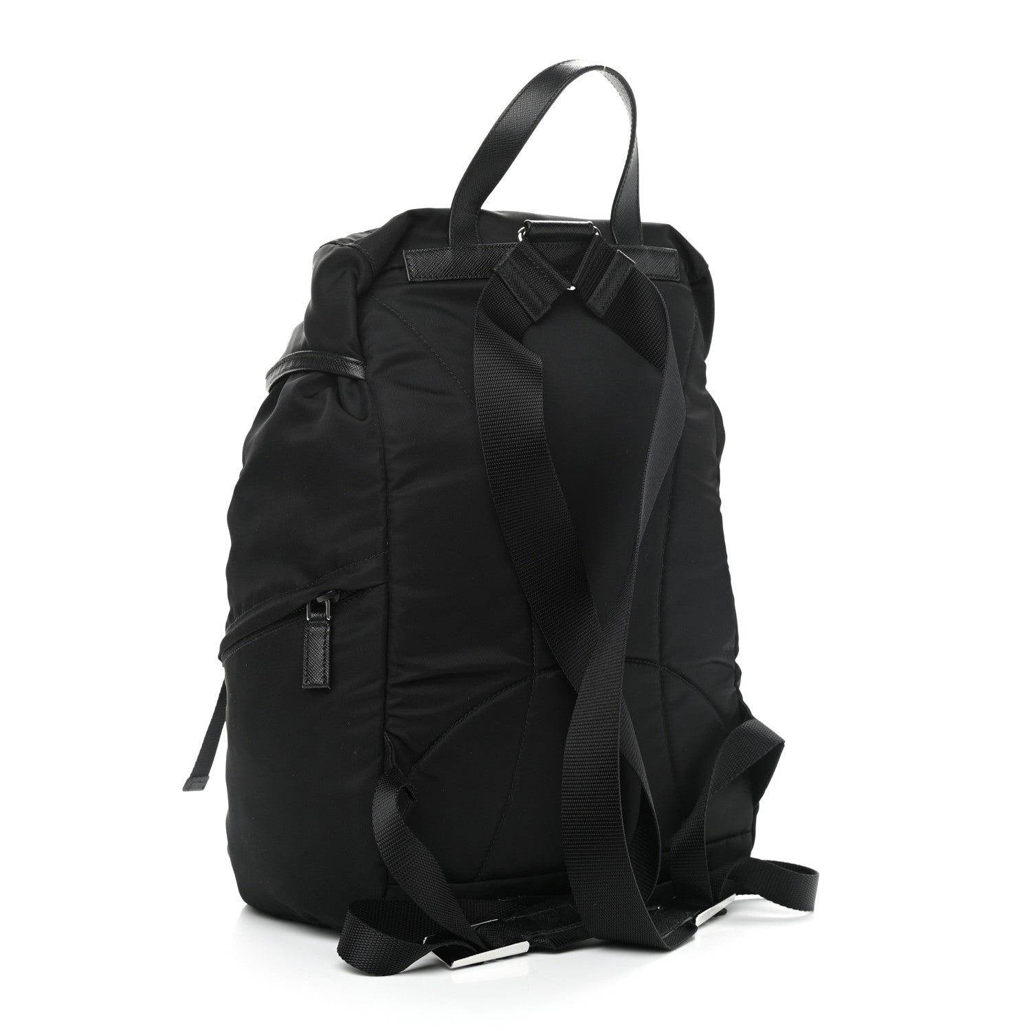 Prada Tessuto Nylon Montagna Double Buckle Backpack Black 3 of 10