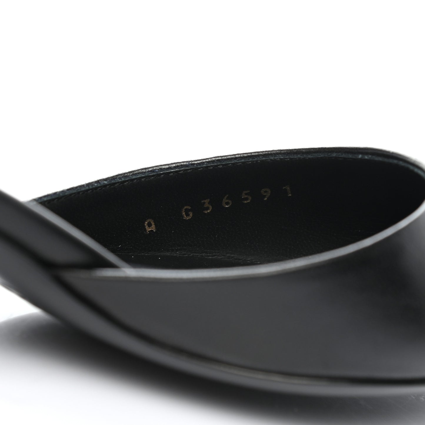 Lambskin Grosgrain Cap Toe Logo Ankle Strap Pumps 35.5 Black