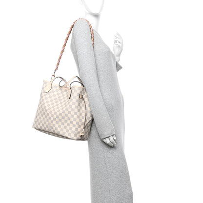 Louis Vuitton Damier Azur Braided Neverfull MM Pink 2 of 10