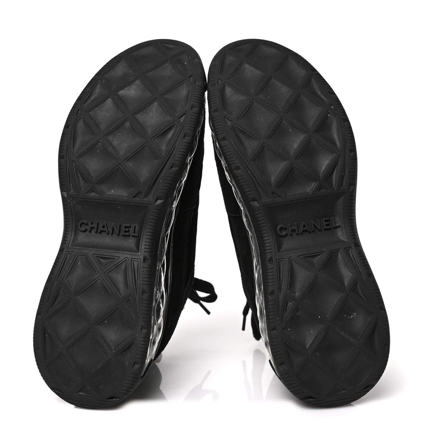 Suede Calfskin Velvet Grosgrain CC Sneakers 38.5 Black