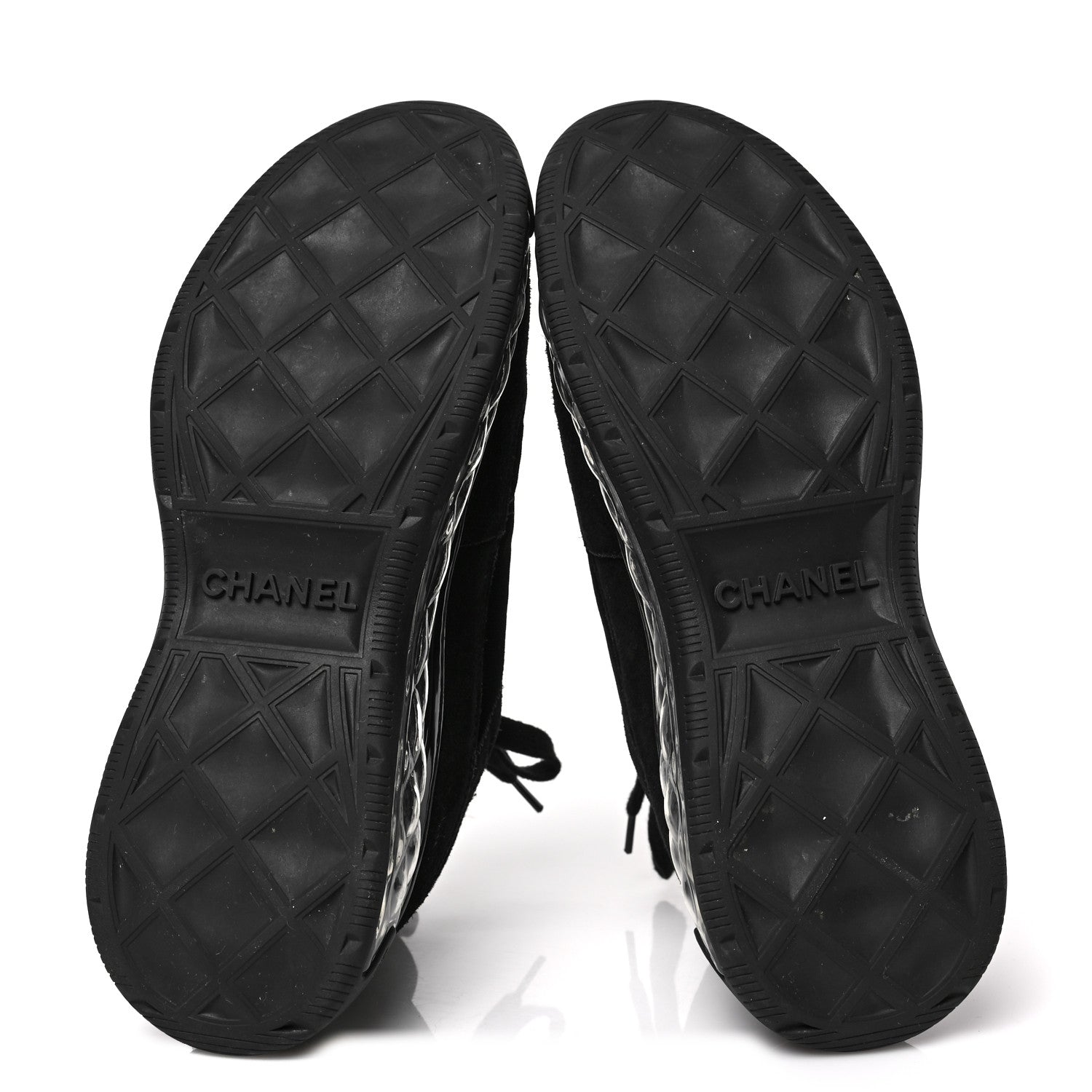 Chanel Suede Calfskin Velvet Grosgrain CC Sneakers 38.5 Black 6 of 8
