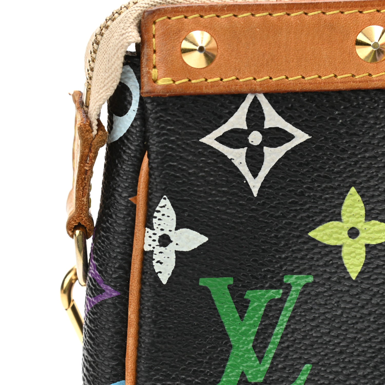 Louis Vuitton Monogram Multicolor Pochette Accessories Black 10 of 14
