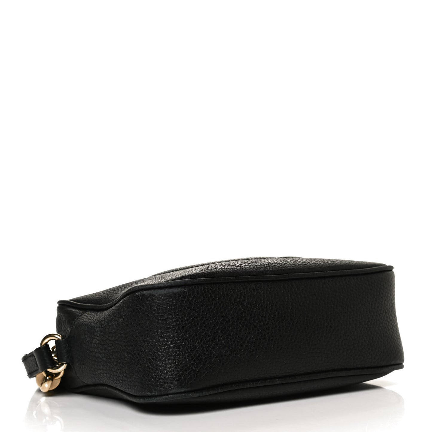 Pebbled Calfskin Small Soho Disco Bag Black