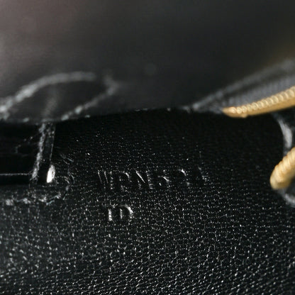 Hermes Madame Calfskin Shiny Niloticus Crocodile Kelly Sellier Touch 25 Black 7 of 11