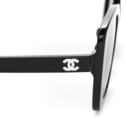 Chanel Acetate Strass Square Sunglasses 5422-B-A Black White 6 of 11