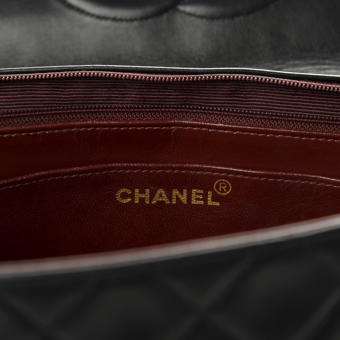 Lambskin Quilted XL Jumbo Single Flap Black