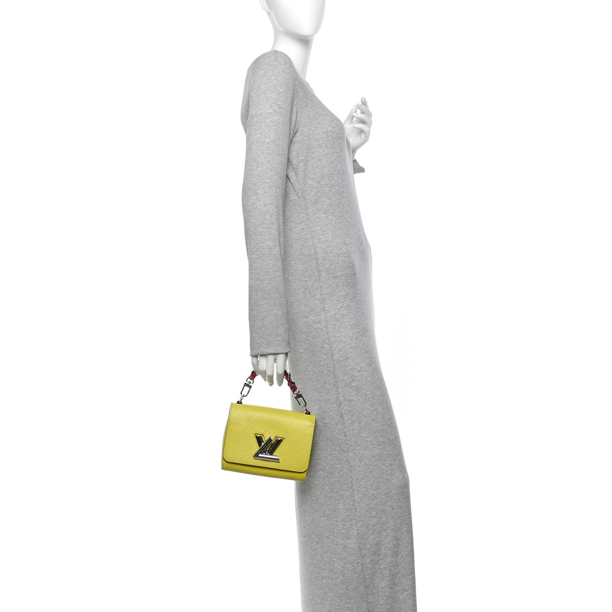 Epi Twist Braided Strap Shoulder Bag PM Vert Acide