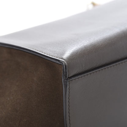 Celine Calfskin Suede Medium Tri-Color Trapeze Taupe 11 of 17