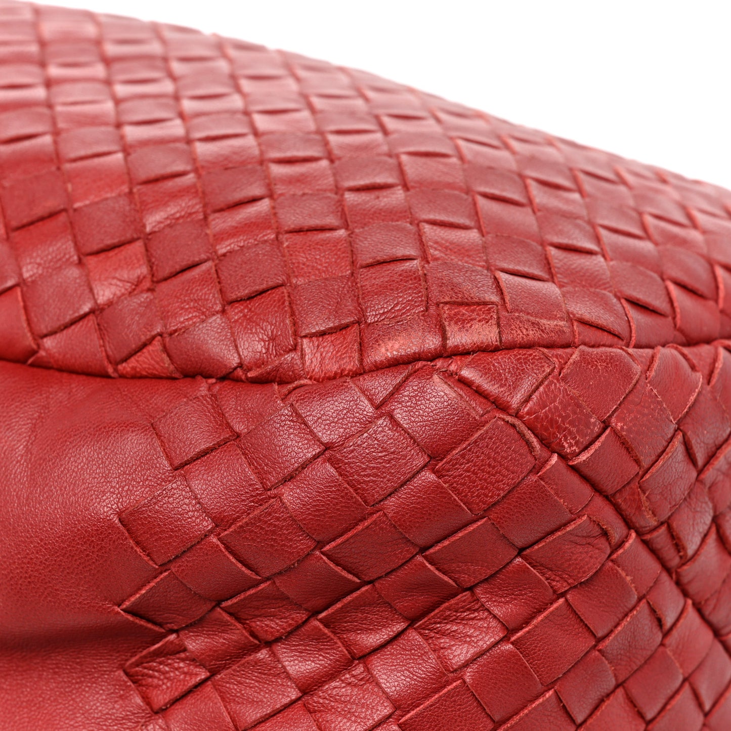 Nappa Intrecciato Medium Campana Hobo Red