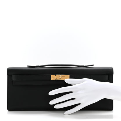 Hermes Swift Kelly Cut Clutch Pochette Black 2 of 7