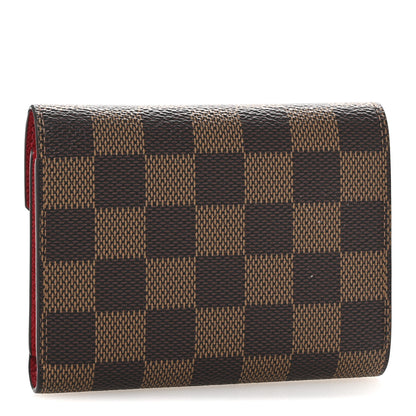 Louis Vuitton Damier Ebene Victorine Wallet Red 3 of 10