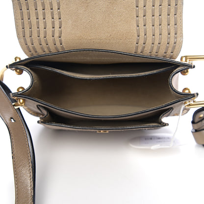 Chloe Suede Braided Small Hudson Shoulder Bag Motty Grey 4 of 11
