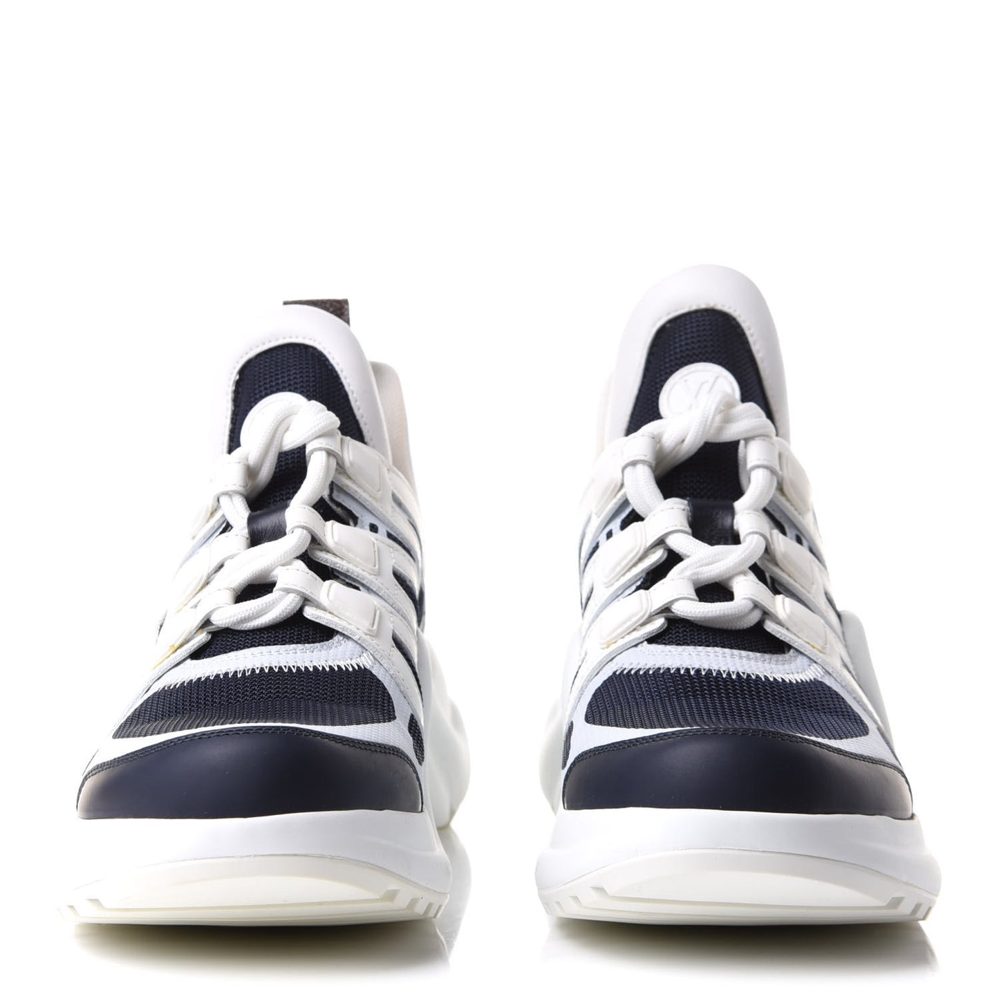 Calfskin Technical Nylon LV Archlight Sneakers 36.5 Marine