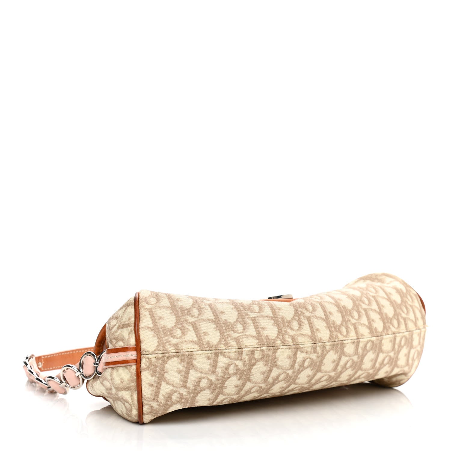 Christian Dior Monogram Romantique Trotter Flap Bag Beige Rose Clair 4 of 15