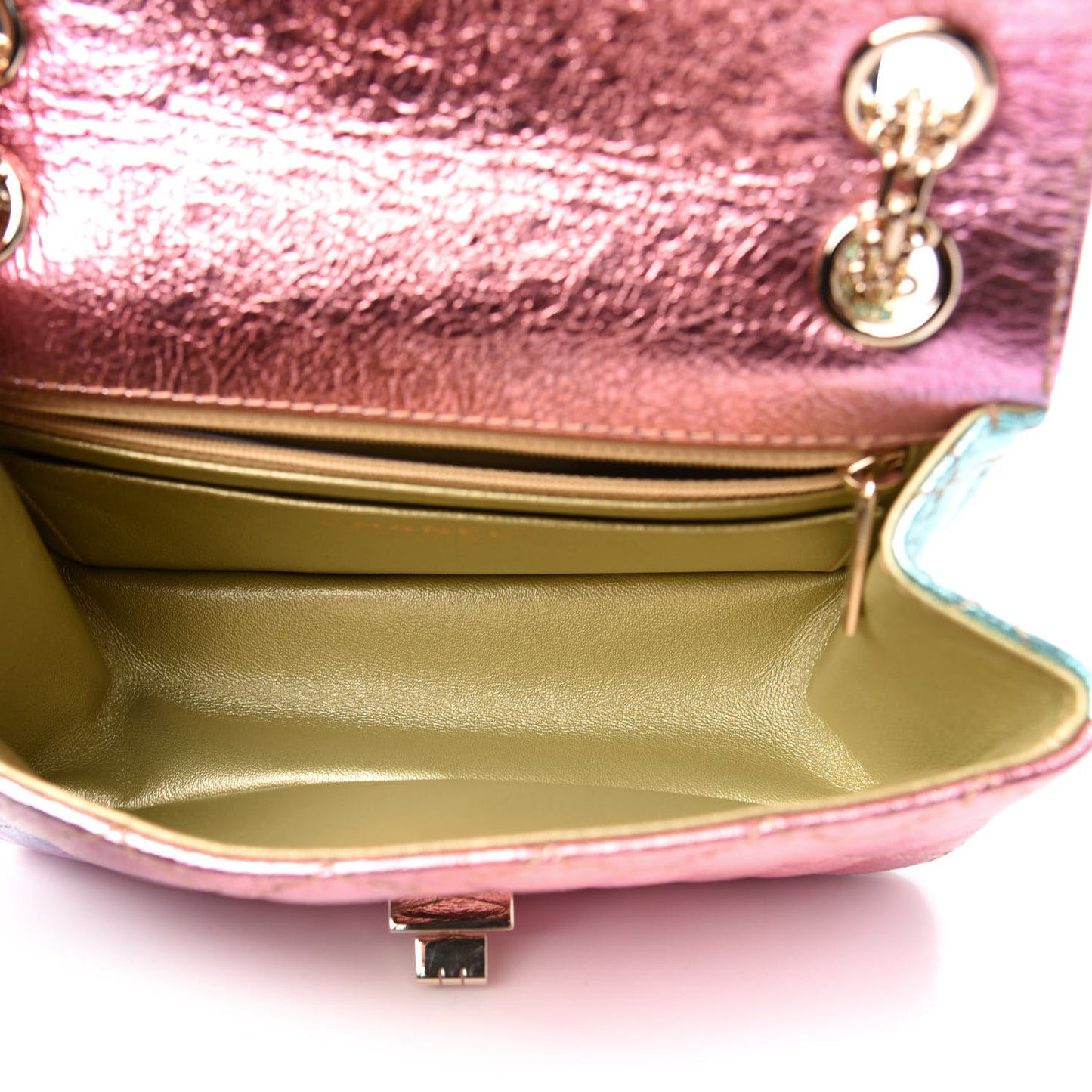 Metallic Goatskin Quilted Mini 2.55 Reissue Flap Multicolor