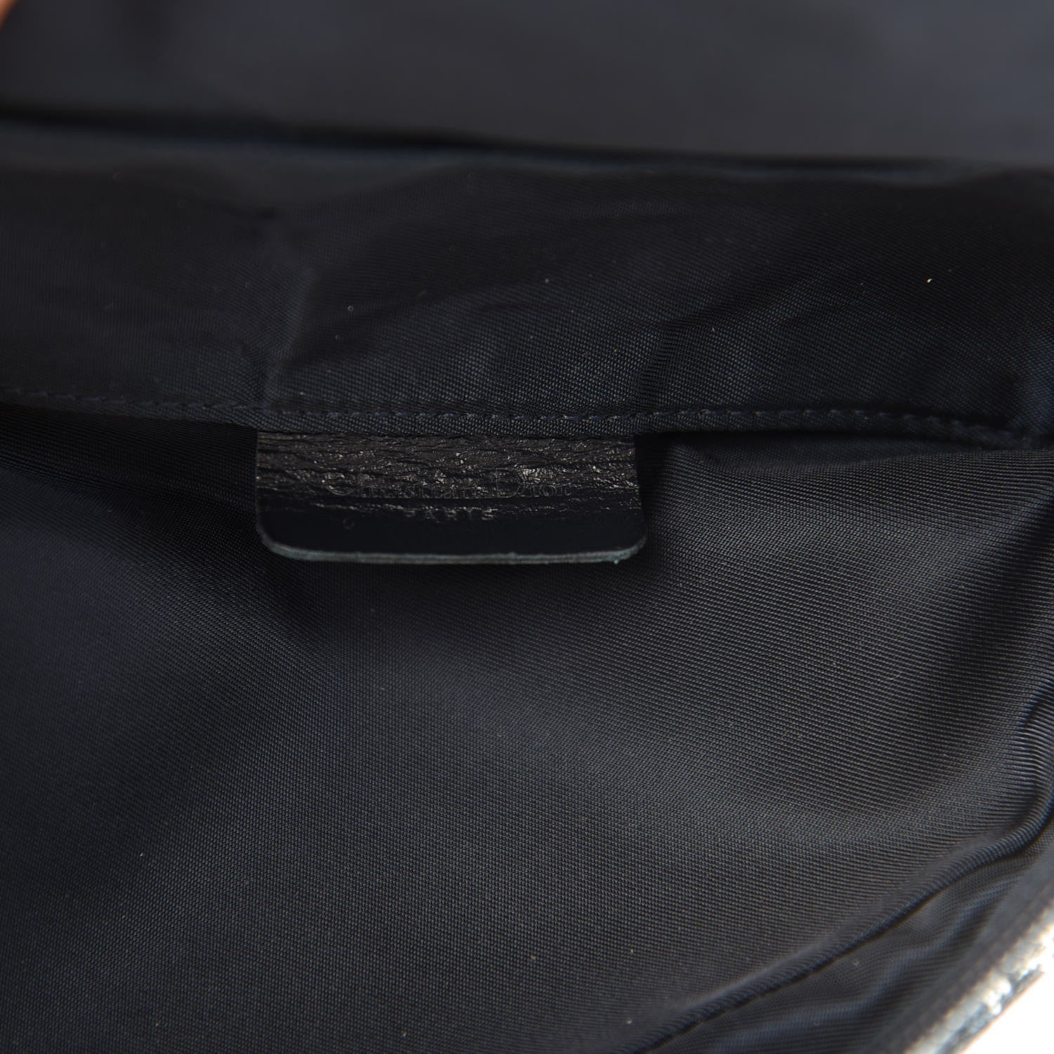 Christian Dior Monogram Mini Saddle Zip Pouch Navy Blue 6 of 10