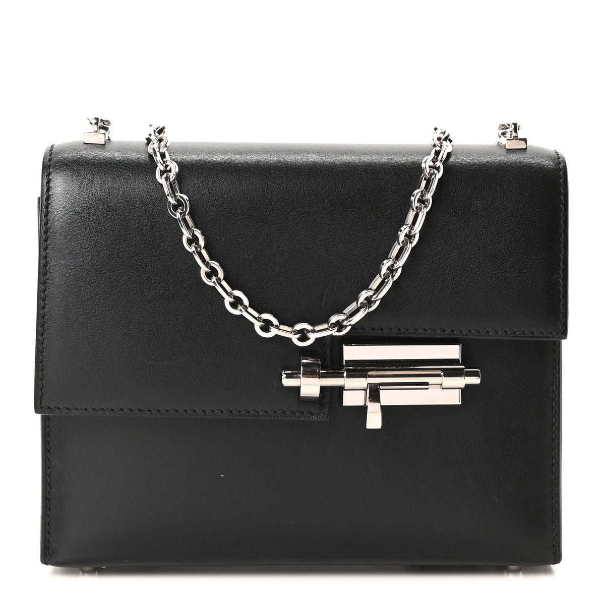 Hermes Box Mini Verrou Chaine Bag Black 1 of 10