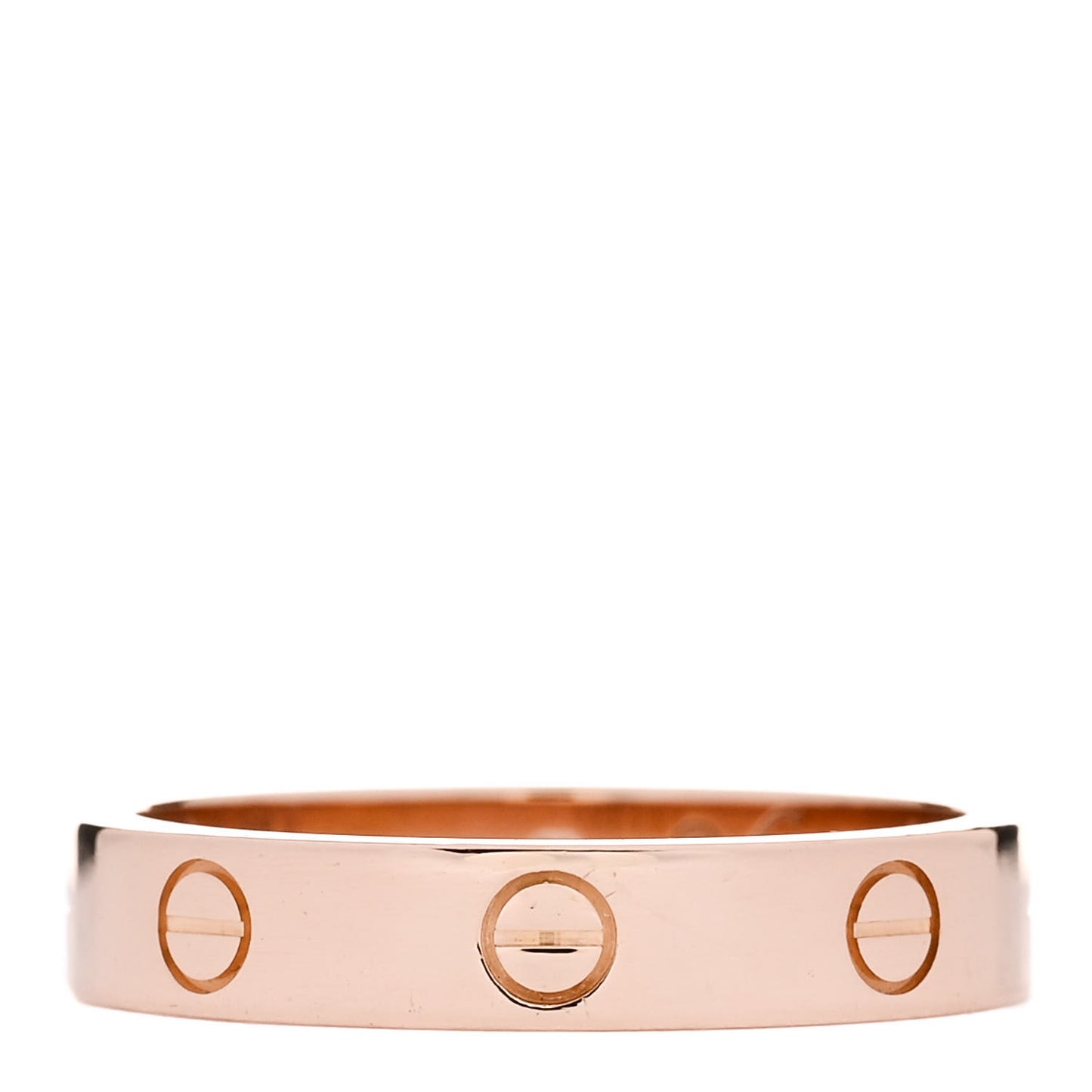 18K Pink Gold Diamond 4mm LOVE Wedding Band Ring 57 8