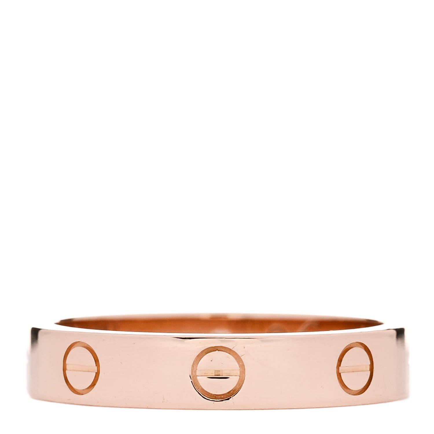 Cartier 18K Pink Gold Diamond 4mm LOVE Wedding Band Ring 57 8 3 of 5
