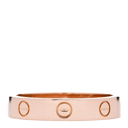 Cartier 18K Pink Gold Diamond 4mm LOVE Wedding Band Ring 57 8 3 of 5