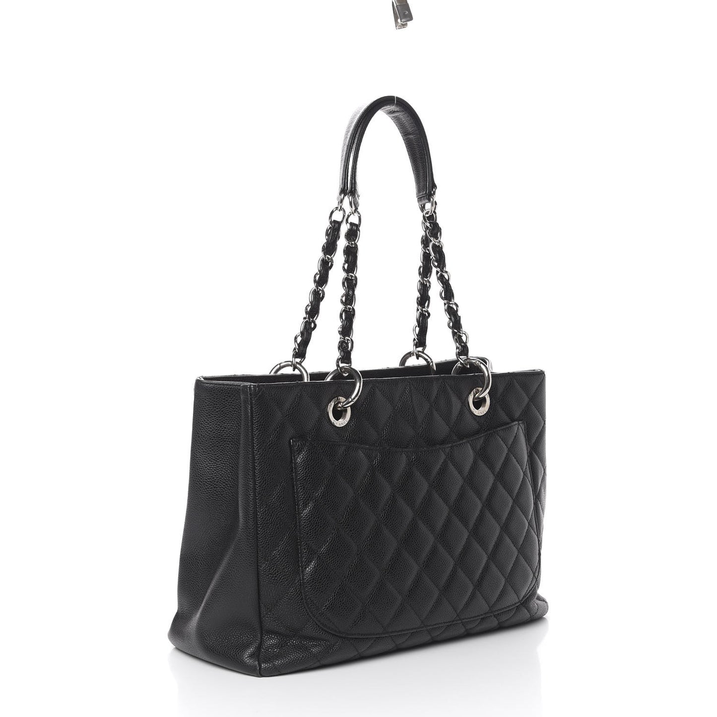 Caviar Quilted Grand Shopping Tote GST Black