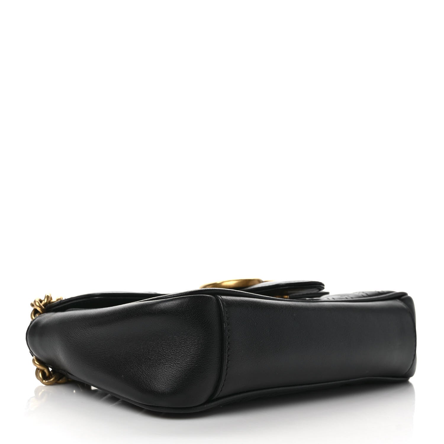 Gucci Calfskin Matelasse Mini GG Marmont Shoulder Bag Black 4 of 11