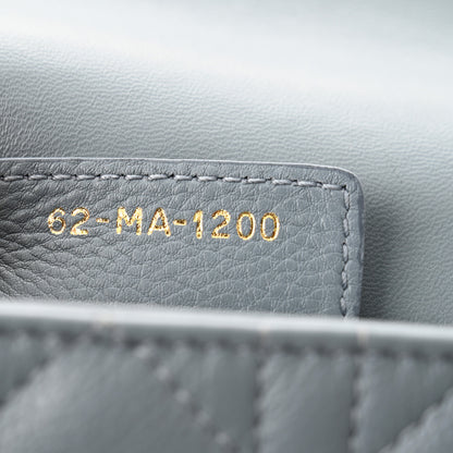 Christian Dior Calfskin Cannage Small Caro Bag Cloud Blue 7 of 10