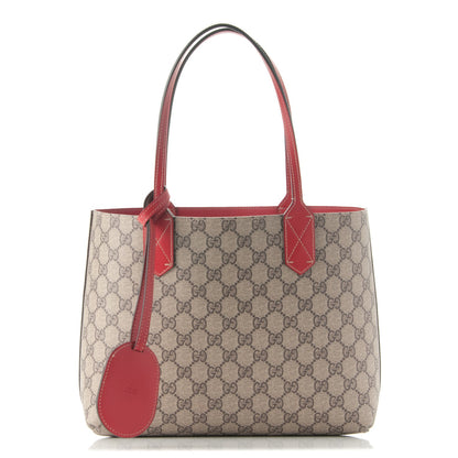 Gucci GG Supreme Monogram Small Reversible Tote Beige Red 1 of 7