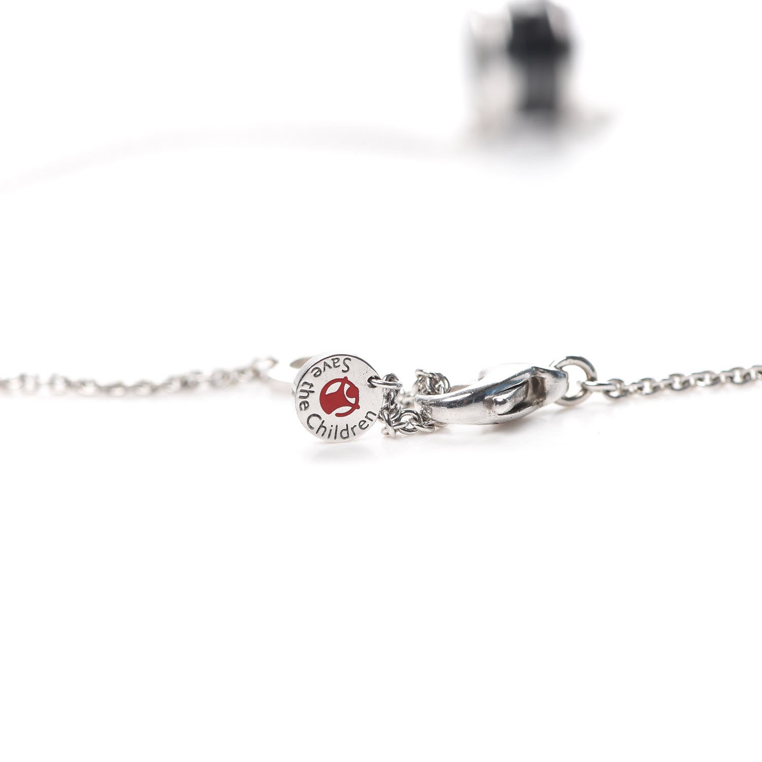 Bulgari Sterling Silver Ceramic Save The Children Pendant Necklace 6 of 7