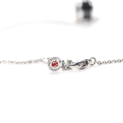Bulgari Sterling Silver Ceramic Save The Children Pendant Necklace 6 of 7