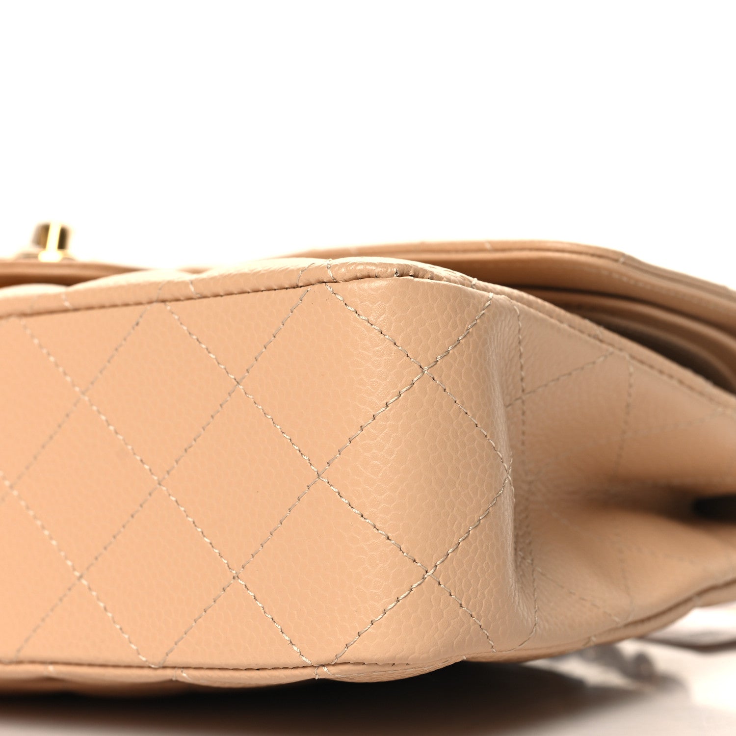 Chanel Caviar Quilted Medium Double Flap Beige 10 of 10