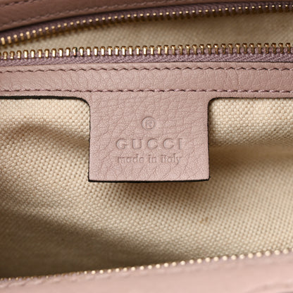 Gucci Monogram Selleria Calfskin Vintage Web Medium Boston New Sand Lilas 6 of 20
