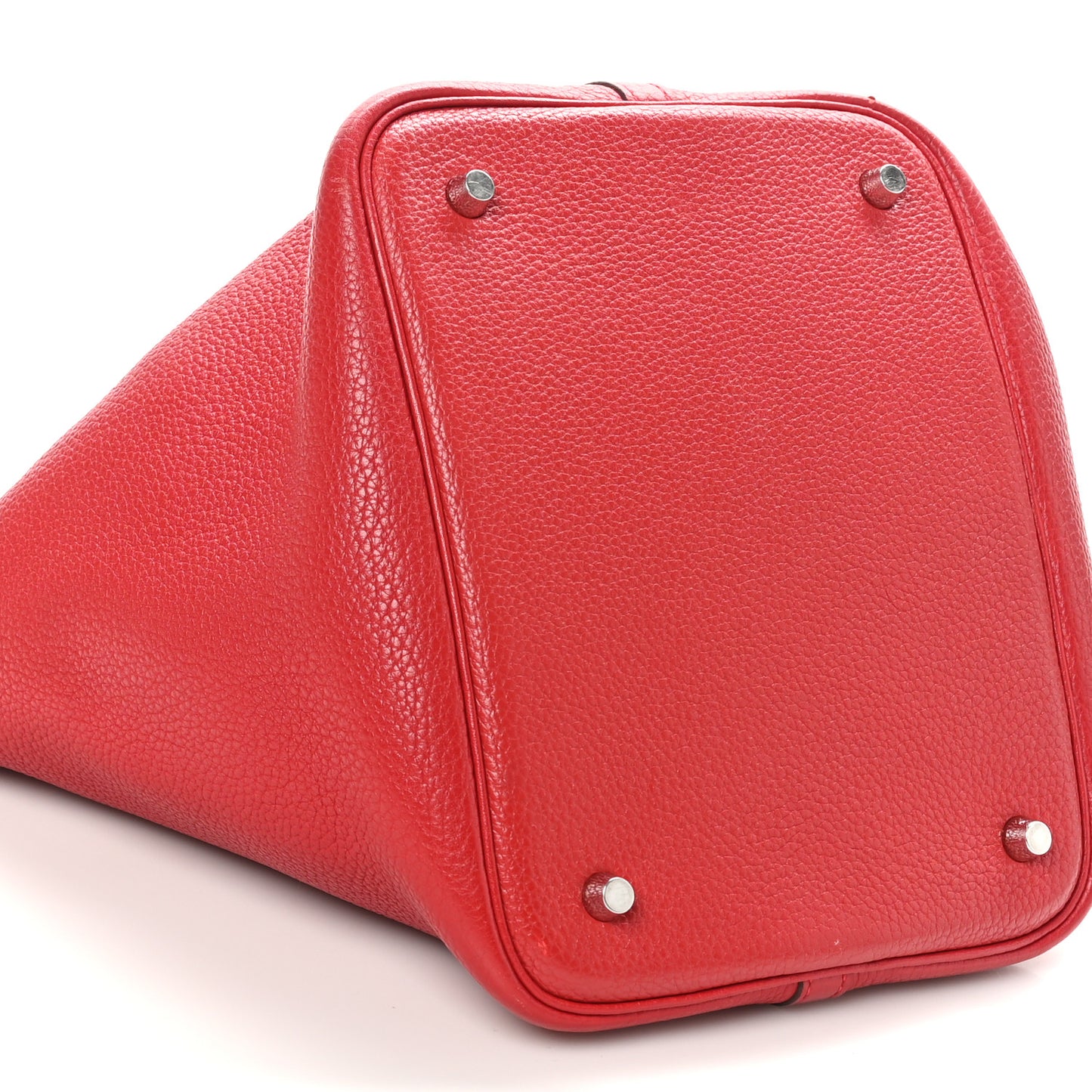 Taurillon Clemence Picotin Lock 22 MM Rouge Casaque