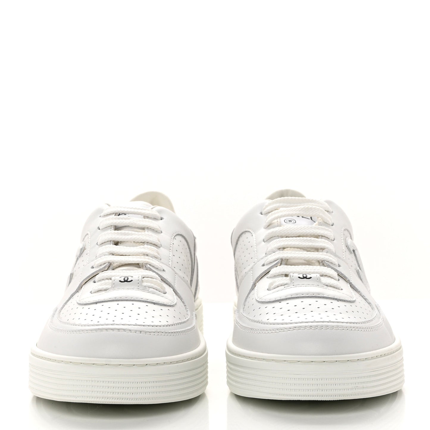 Calfskin CC Womens Sneakers 41 White