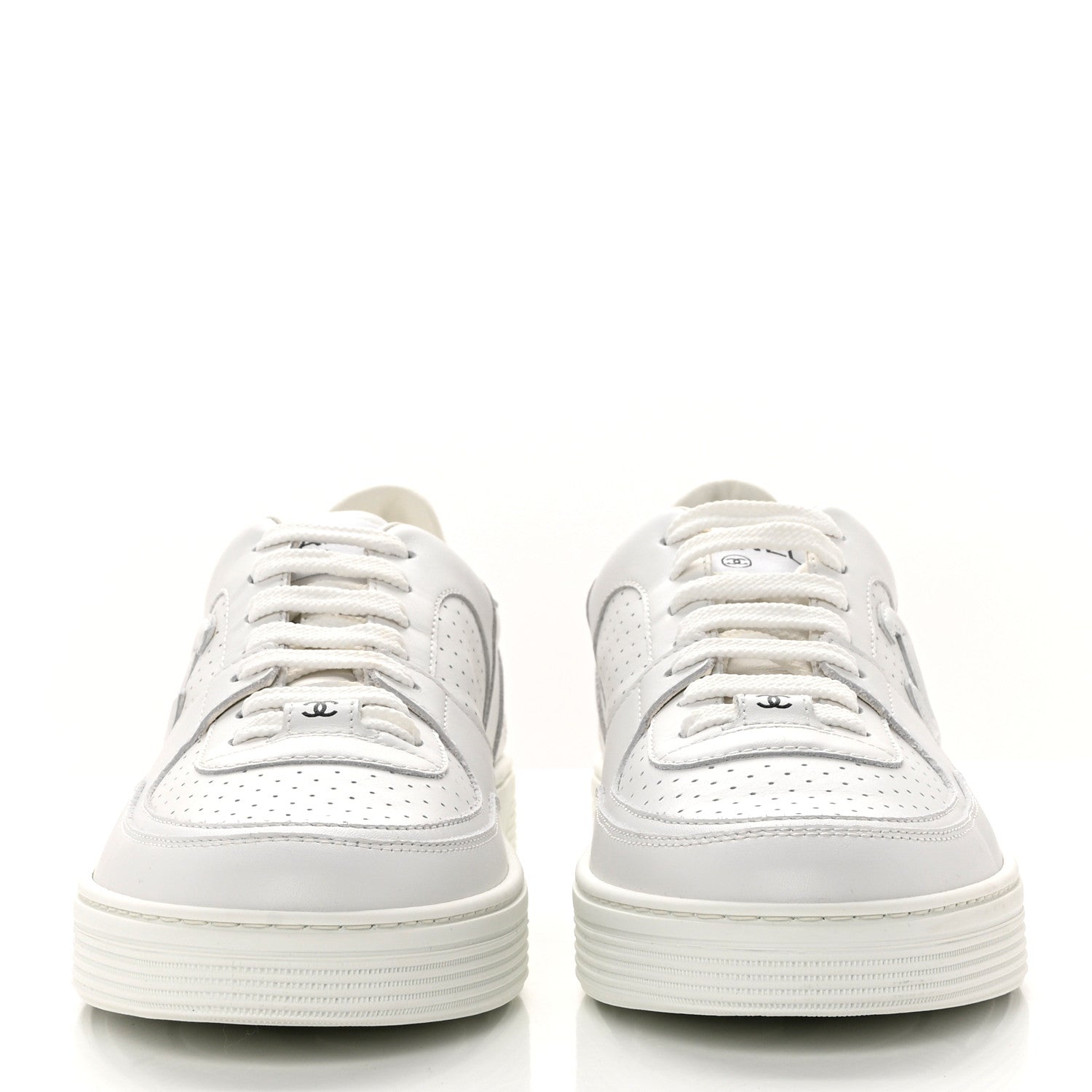 Chanel Calfskin CC Womens Sneakers 41 White 2 of 9