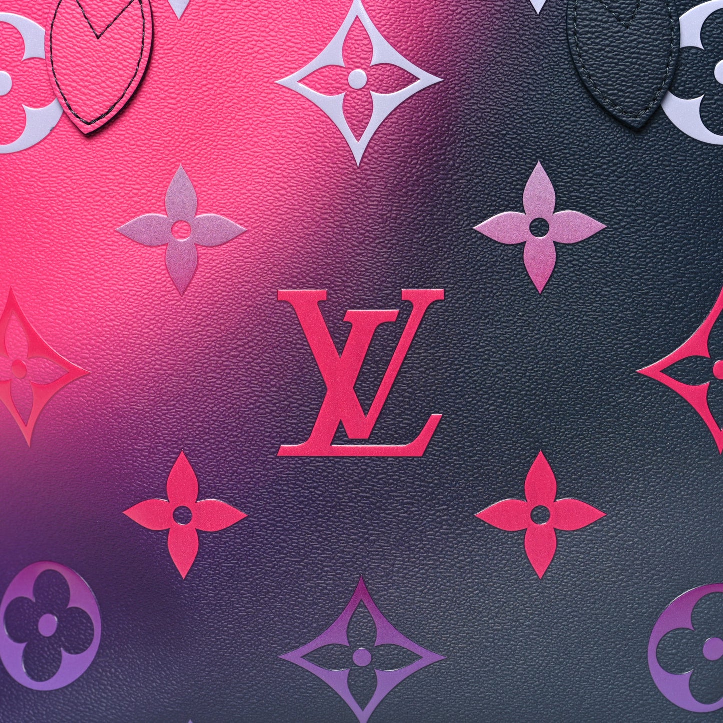 Monogram Giant Spring In The City Neverfull MM Midnight Fuchsia