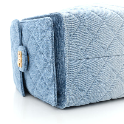 Chanel Washed Denim Quilted Small Chanel 25 Handbag Blue 9 of 11