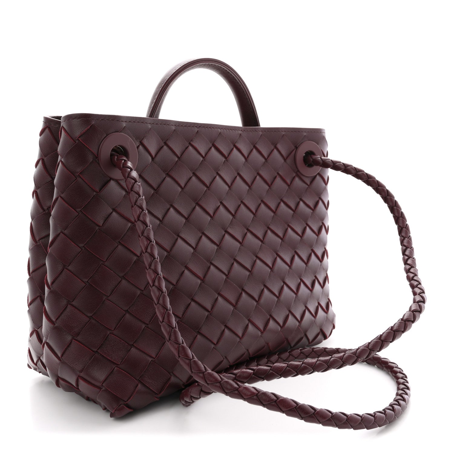 Bottega Veneta Nappa Intrecciato Small Andiamo Shoulder Bag Barolo 2 of 8