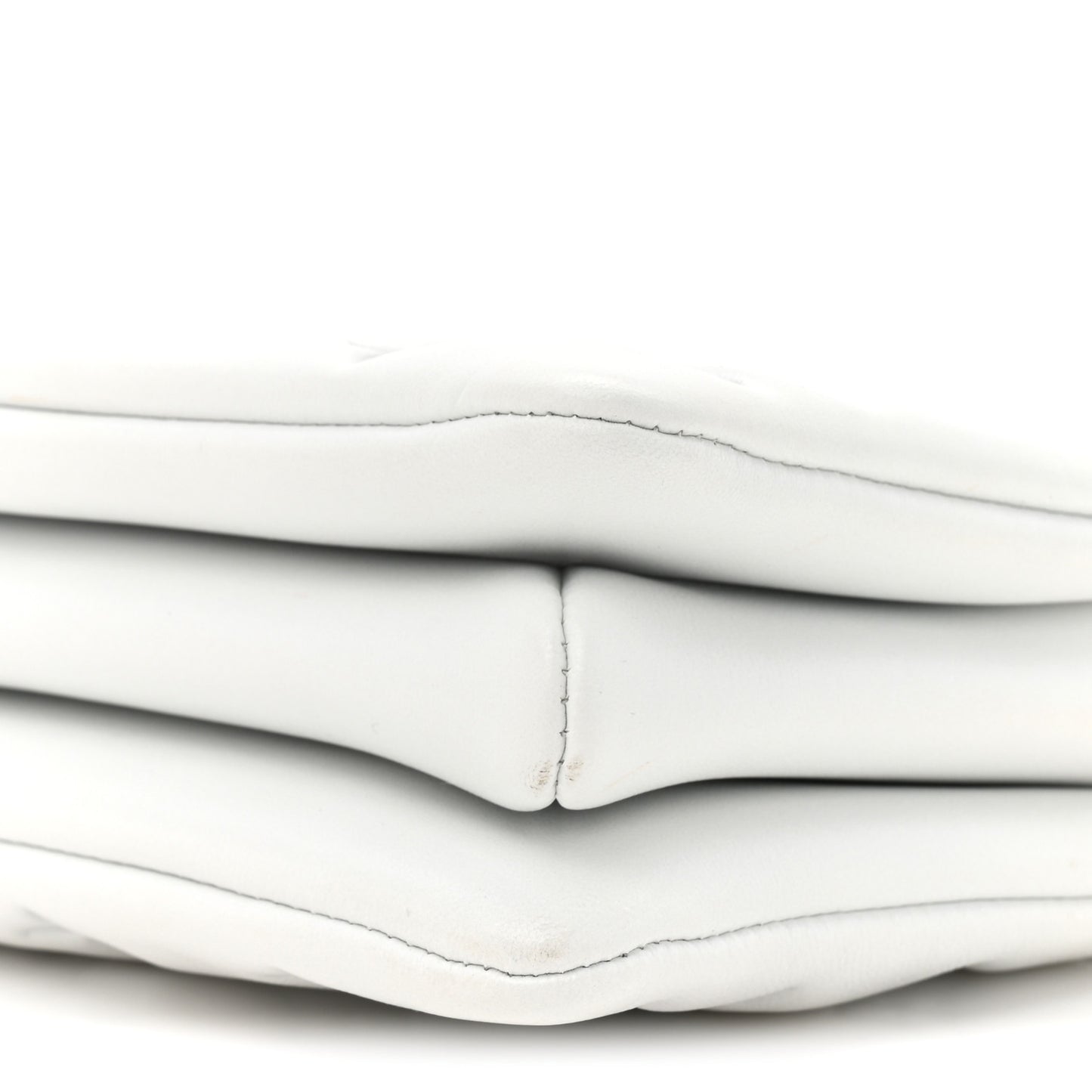Lambskin Embossed Monogram Coussin BB White