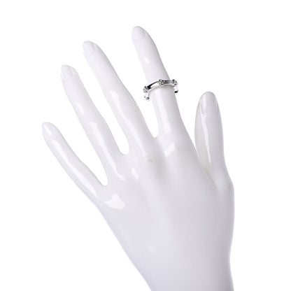 Chanel 18K White Gold Diamond Comete Band Ring 47 4 2 of 6