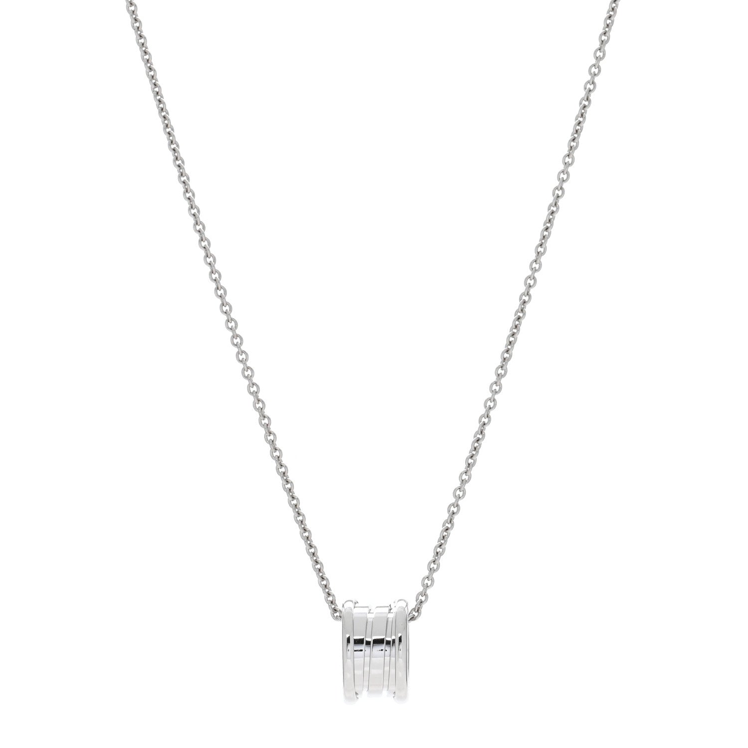Bulgari 18K White Gold B.Zero1 Pendant Necklace 1 of 4
