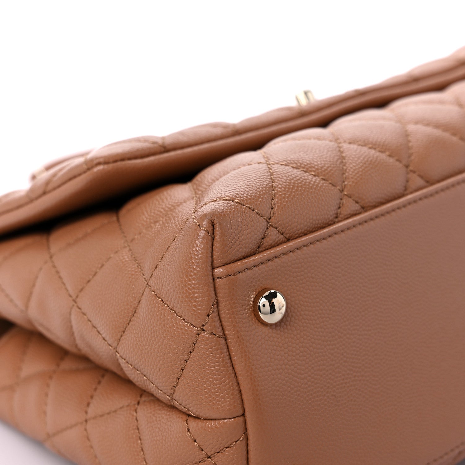 Chanel Caviar Quilted Small Coco Handle Flap Brown 8 of 12