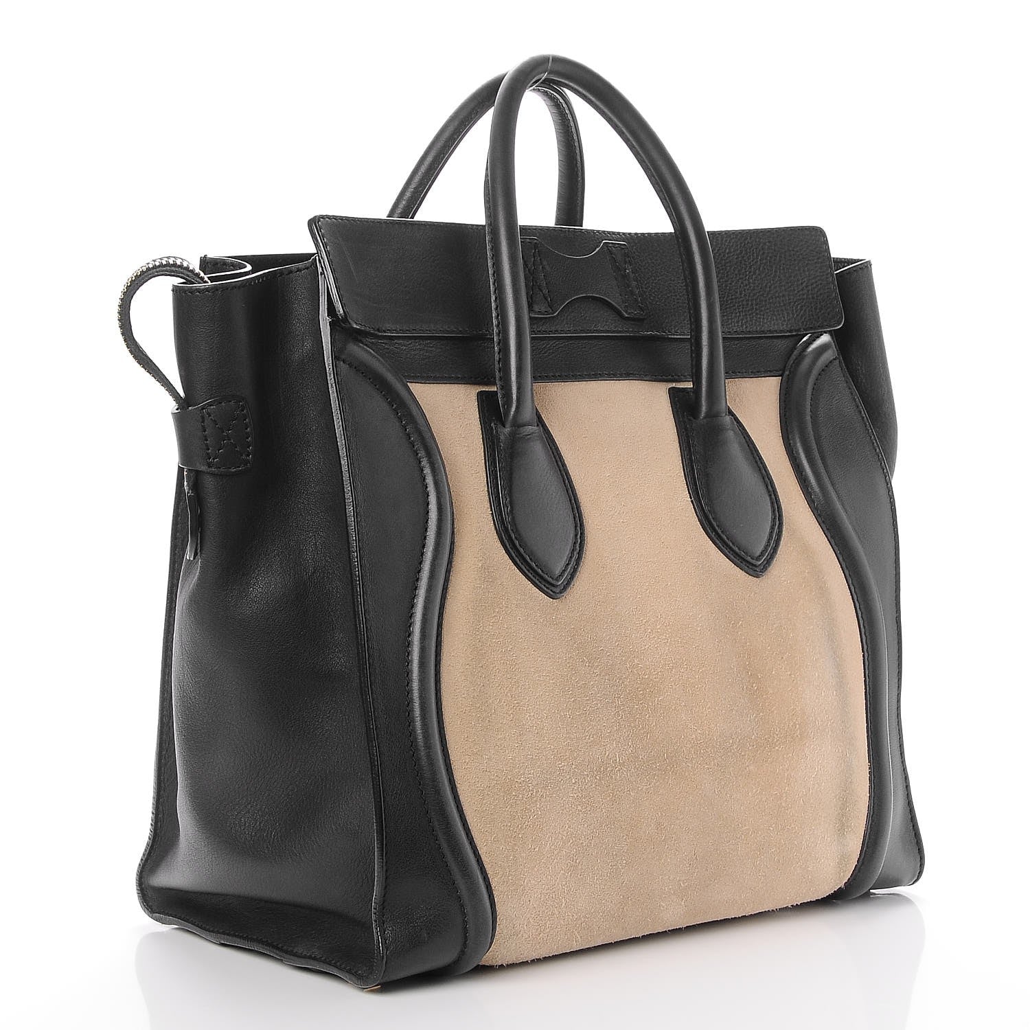 Celine Smooth Calfskin Suede Small Luggage Cream 3 of 9