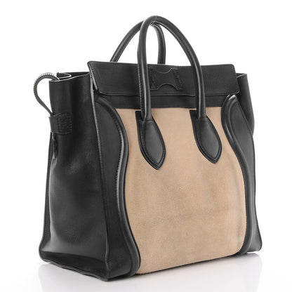Celine Smooth Calfskin Suede Small Luggage Cream 3 of 9