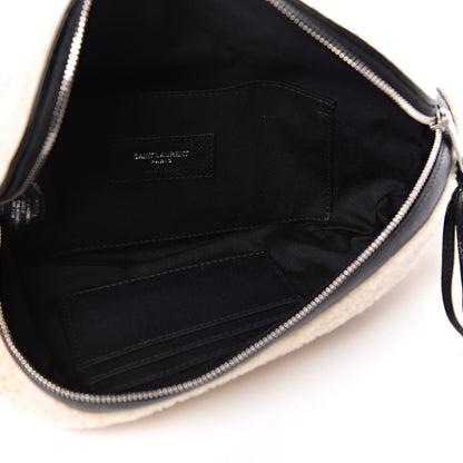 Saint Laurent Shearling Belt Bag Beige 5 of 9