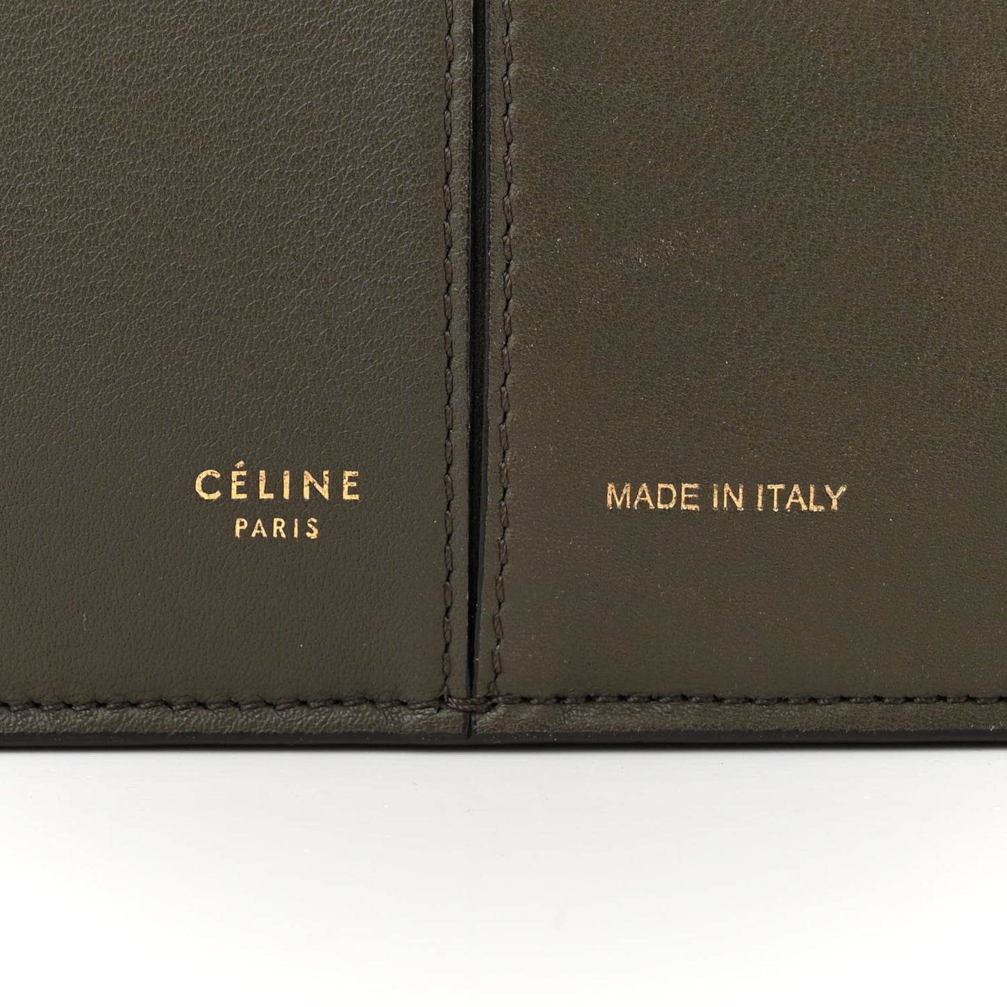 Calfskin Small Tri-Fold Shoulder Bag Dark Green